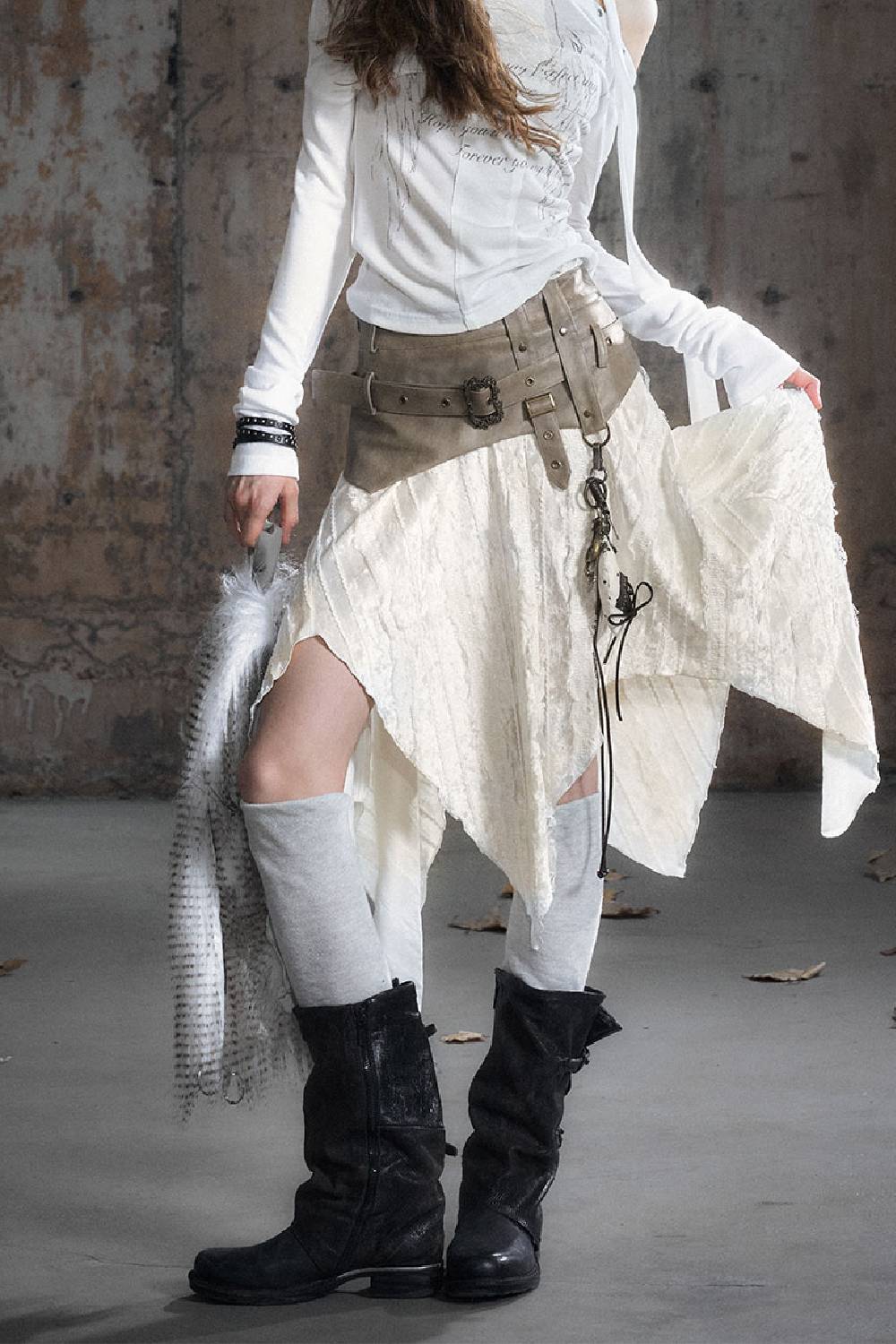 Tattered Layered Skirt - Ảnh 3